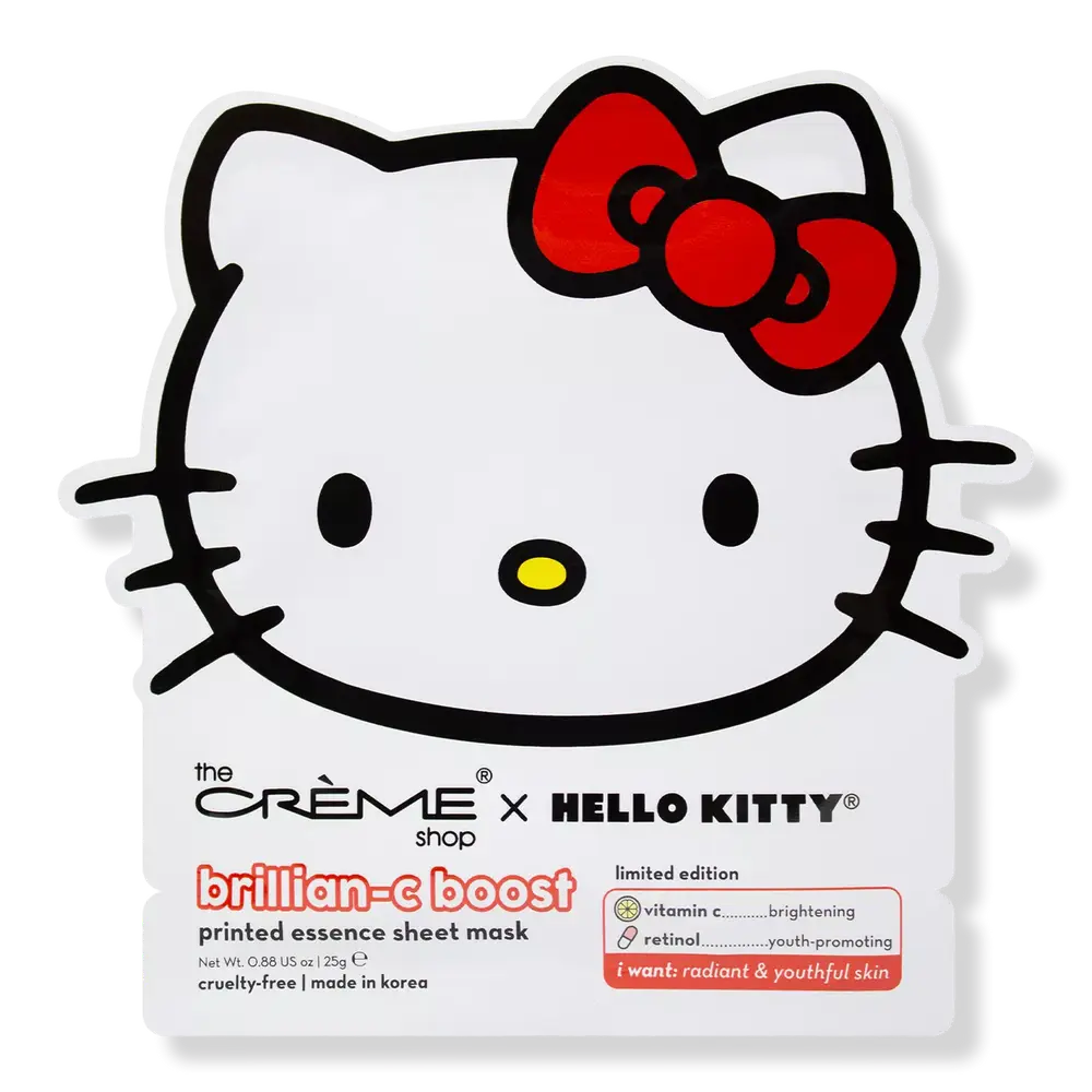 The Creme Shop Hello Kitty Printed Essence Sheet Mask Brillian-C Boost