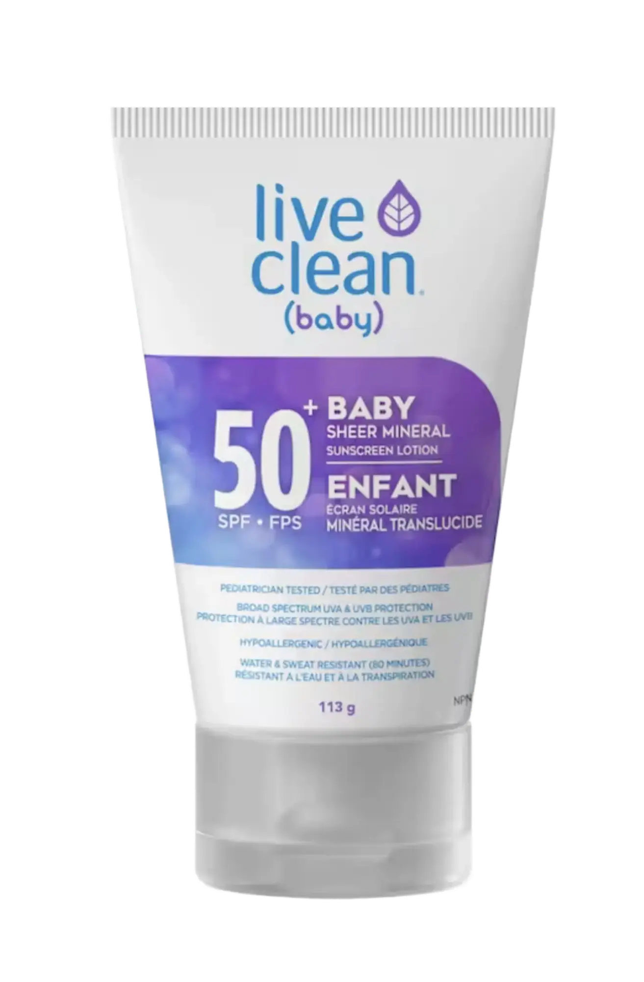 Live Clean Baby Sheer Mineral Sunscreen Lotion SPF 50+