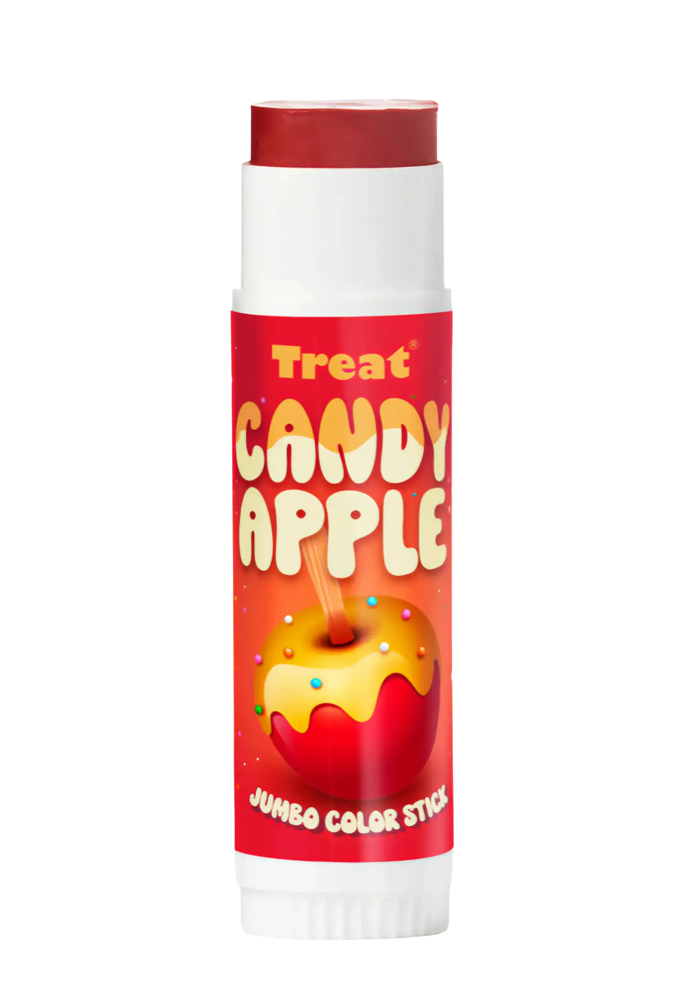 Treat Beauty Tinted Jumbo Lip Balm Candy Apple Color Stick