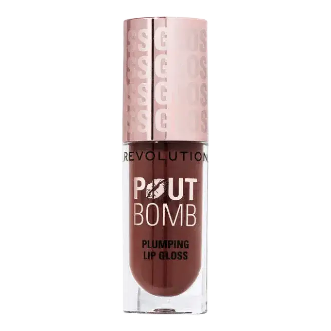 Revolution Beauty Pout Bomb Plumping Lip Gloss Espresso Cool Nude
