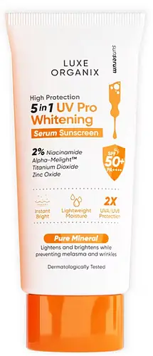 Luxe Organix 5In1 UV Pro Whitening Serum Sunscreen SPF 50