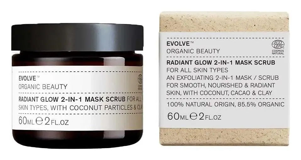 Evolve Organic Beauty Radiant Glow 2-In-1 Mask Scrub