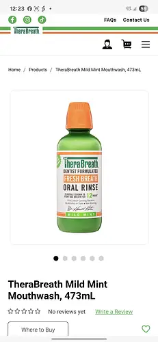 Therabreath Mild Mint Mouthwash