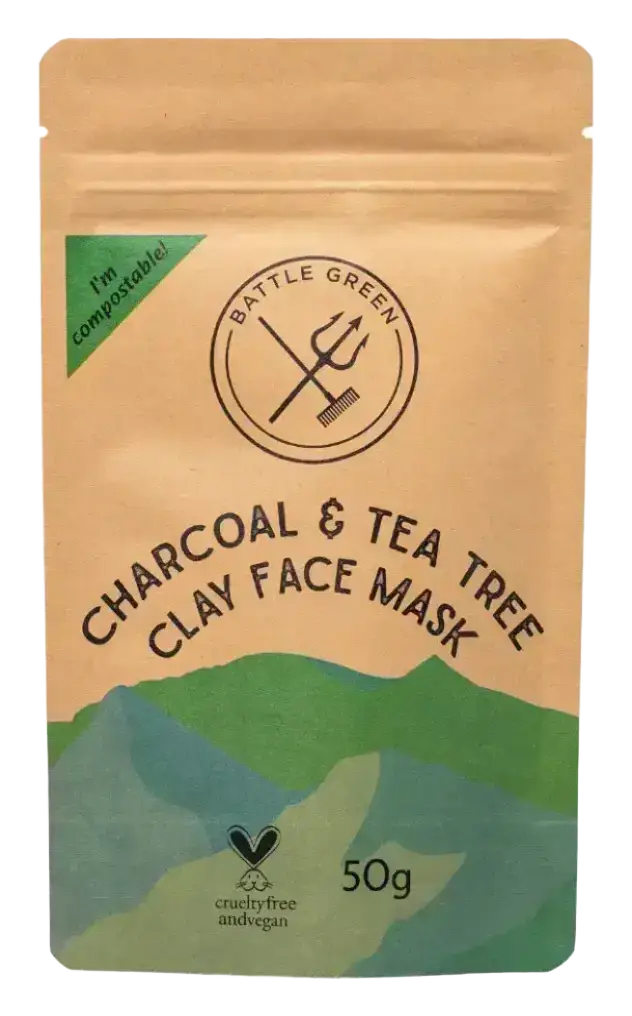 Battle Green Clay Face Mask Charcoal & Tea Tree
