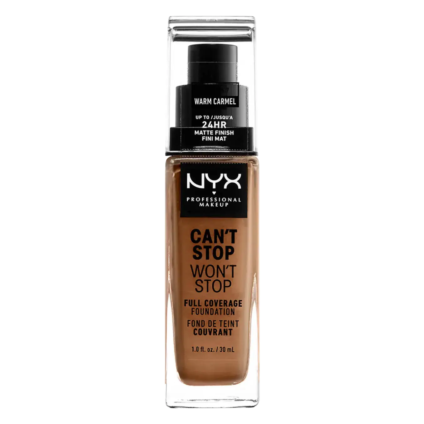 NYX Cosmetics Can't Stop Won't Stop Full Coverage Foundation 15.7 Warm Caramel