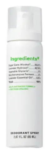 Ingredients Lavender Deodorant Spray