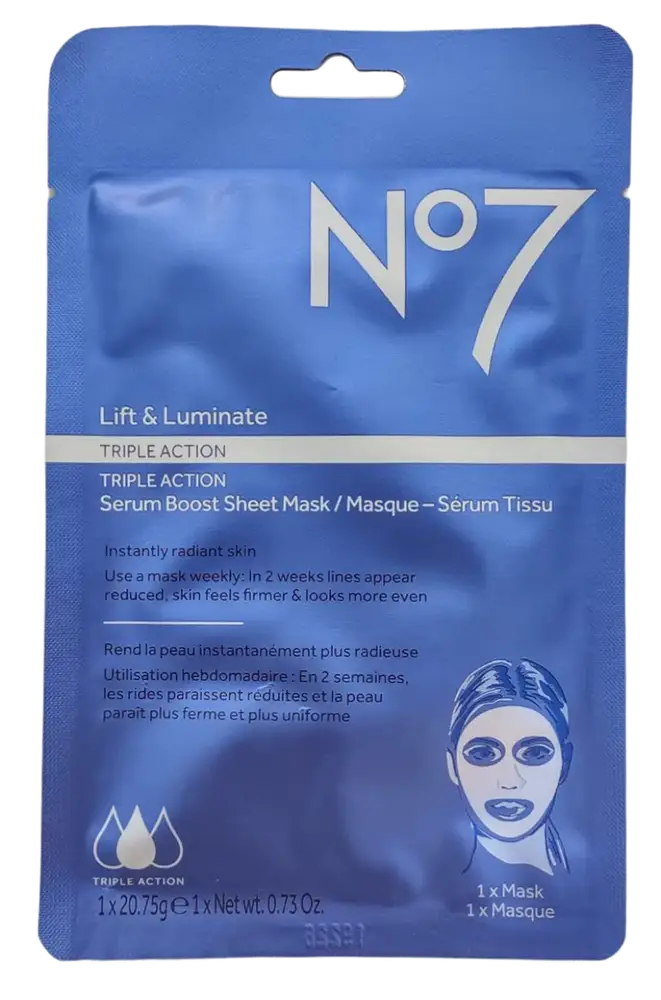 No7 Lift & Luminate Triple Action Serum Boost Sheet Mask