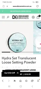 DB Cosmetics Hydra Set Translucent Loose Setting Powder