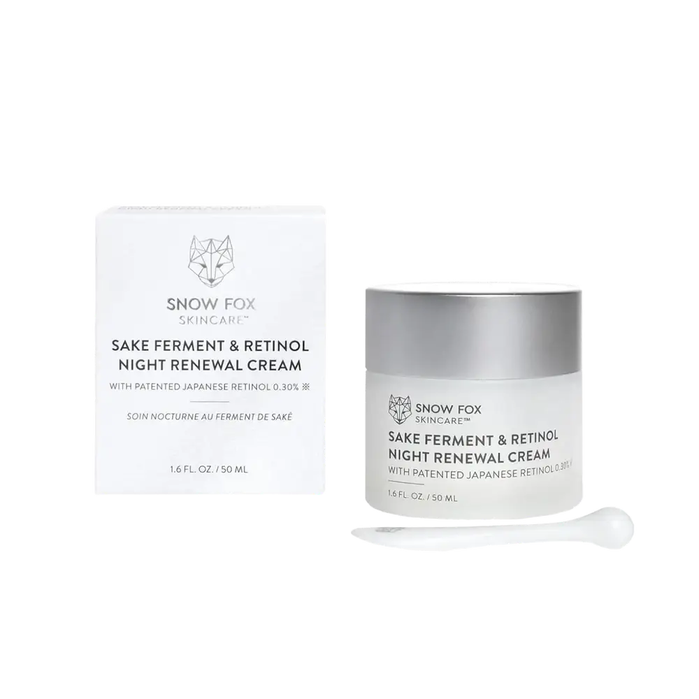 Snow Fox Skincare Sake Ferment & Retinol Night Renewal Cream