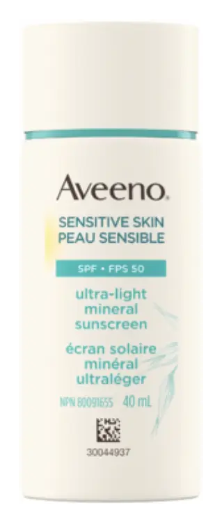 Aveeno Sensitive Skin Ultra-Light Mineral Sunscreen SPF 50