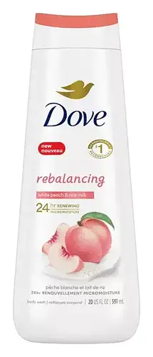 Dove Rebalancing White Peach & Rice Milk Body Wash