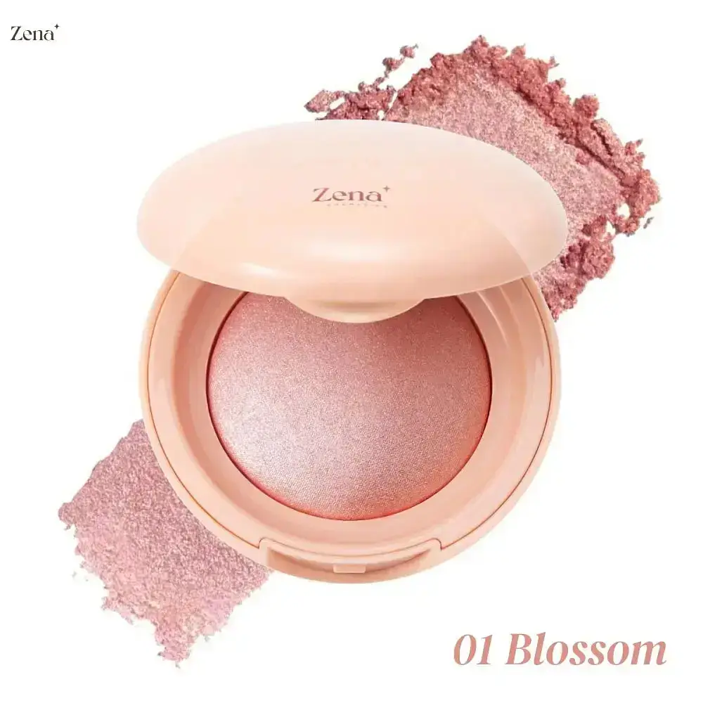Zena Bloom Up Baked Highlighting Blush 01 Blossom