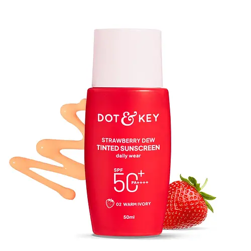 Dot & Key Skincare Strawberry Dew Tinted Sunscreen SPF 50+ 02 Warm Ivory