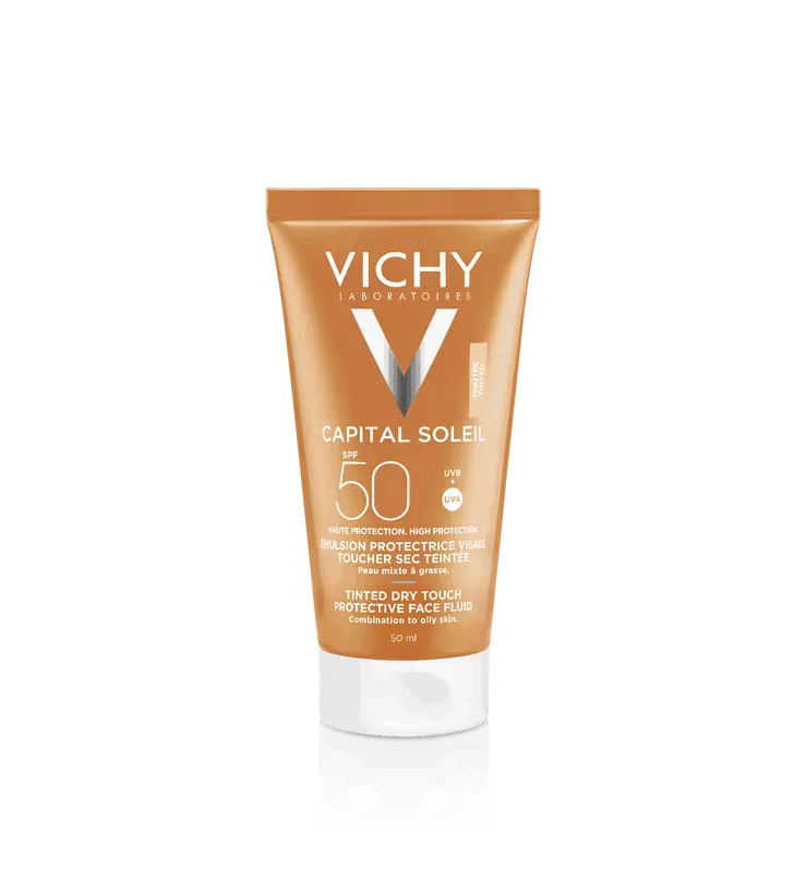 Vichy Capital Soleil Tinted Dry Touch Protective Face Fluid SPF 50 UK