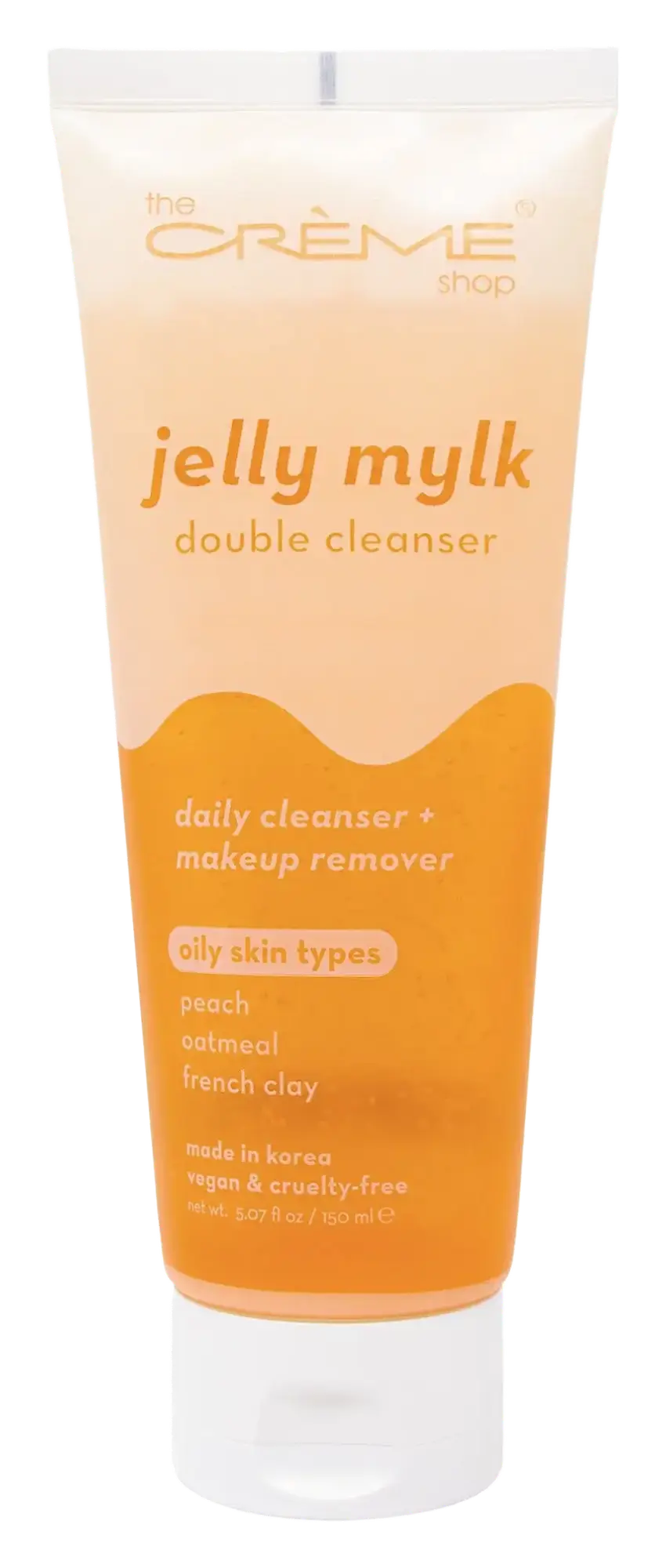 TONYMOLY Jelly Mylk Double Cleanser (Vegan) | Peach + Oatmeal + French Clay