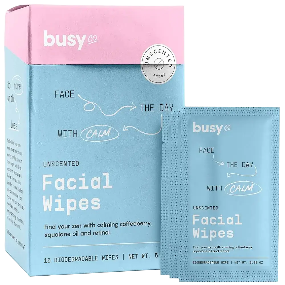 Busy Co. Calm Unscented Facial Wipes