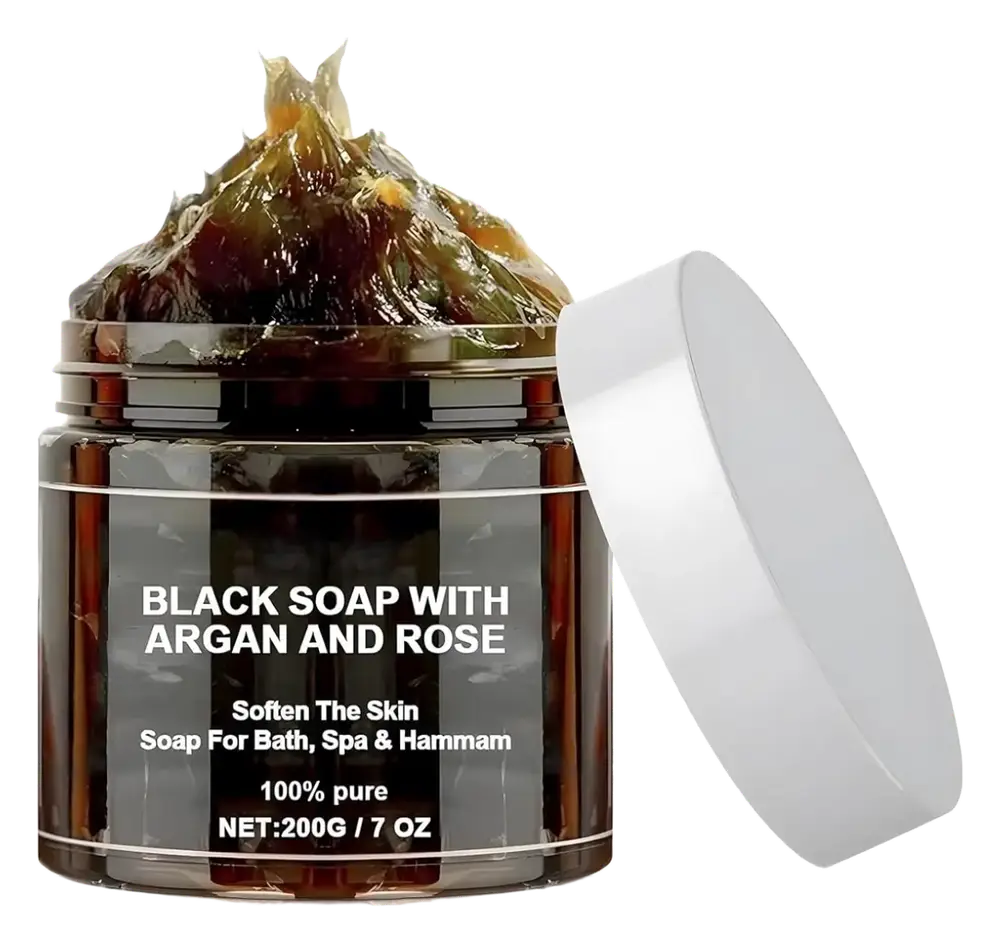 Zawina Morocco Black Soap With Argan And Rose