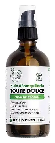 Clemence & Vivien Huile Démaquillante Toute Douce Parfum Lait D'Amande