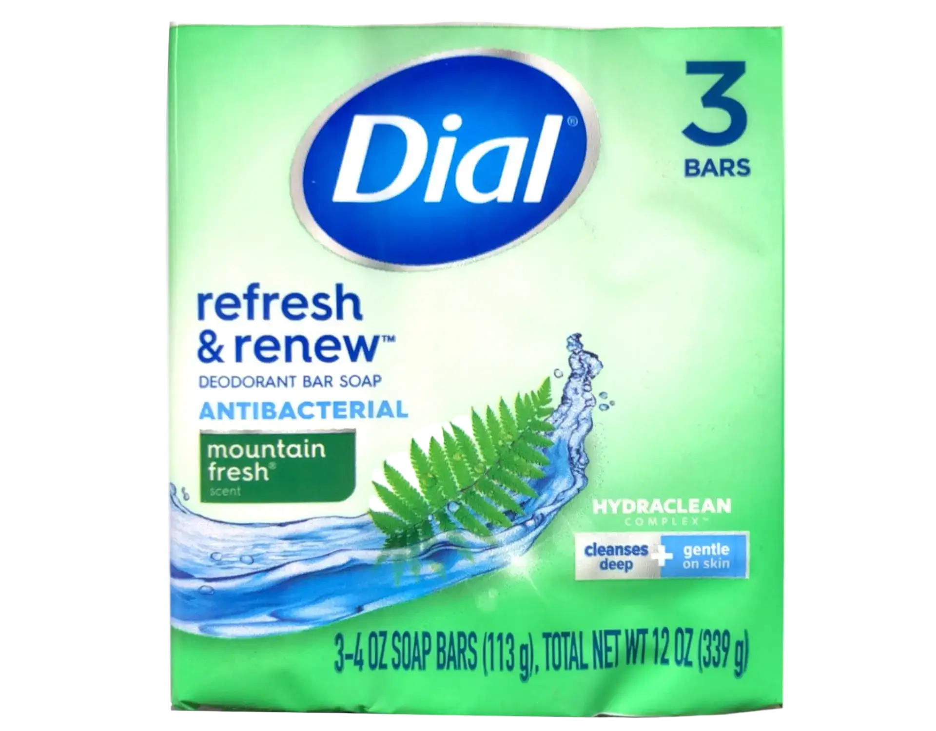 Dial Refresh & Renew Antibacterial Bar Soap Mountain Fresh