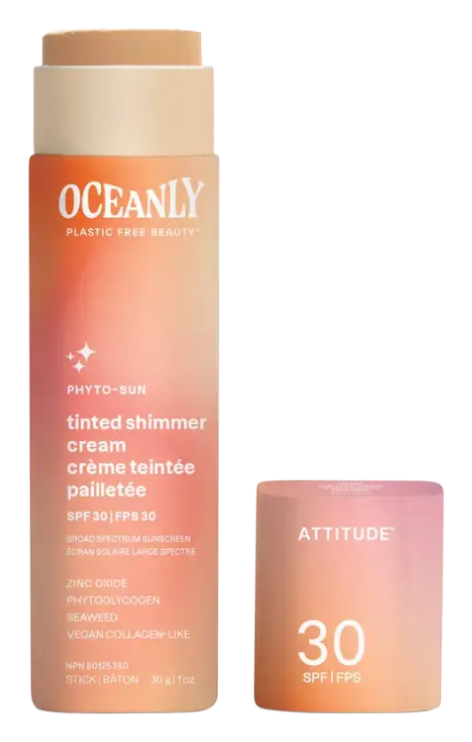 ATTITUDE Oceanly Phyto-Sun Solid Tinted Shimmer Cream SPF 30