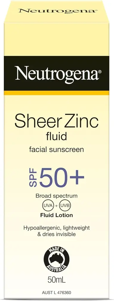 Neutrogena Sheer Zinc Fluid Facial Sunscreen SPF 50+