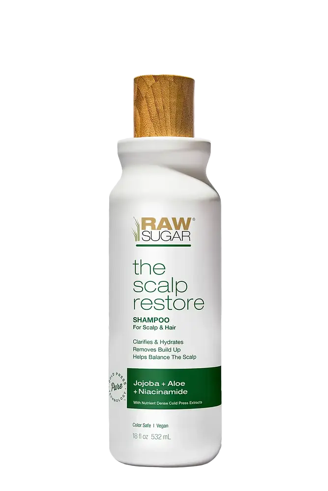 Raw Sugar The Scalp Restore Shampoo With Jojoba + Aloe + Niacinamide