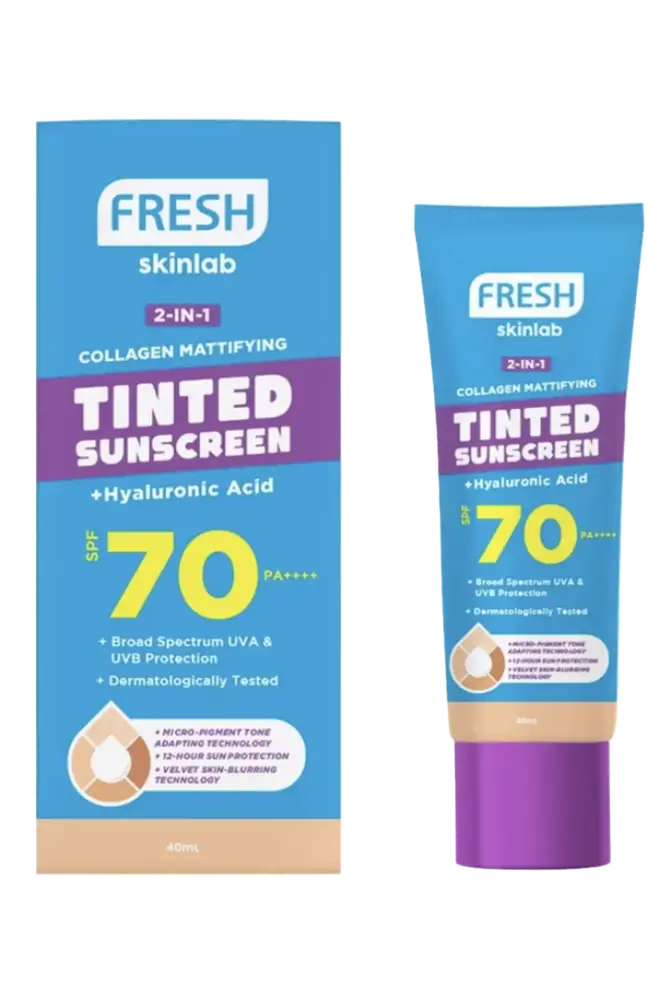 Fresh Skinlab 2 In 1 Collagen Mattifying Tinted Sunscreen SPF 70