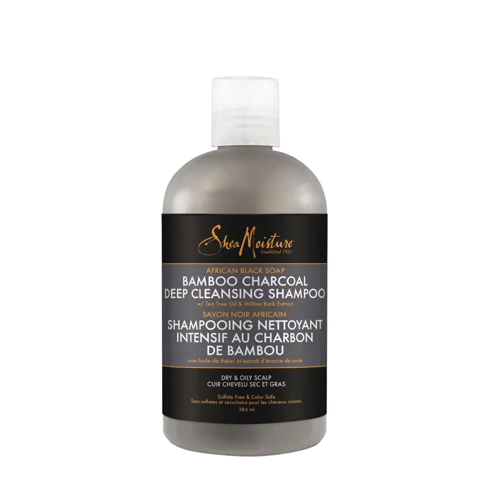 Shea Moisture African Black Soap Bamboo Charcoal Deep Cleansing Shampoo