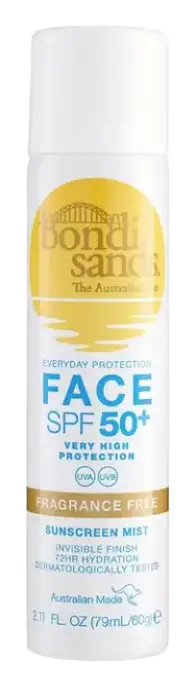 bondi sands SPF 50+ Fragrance Free Sunscreen Face Mist UK