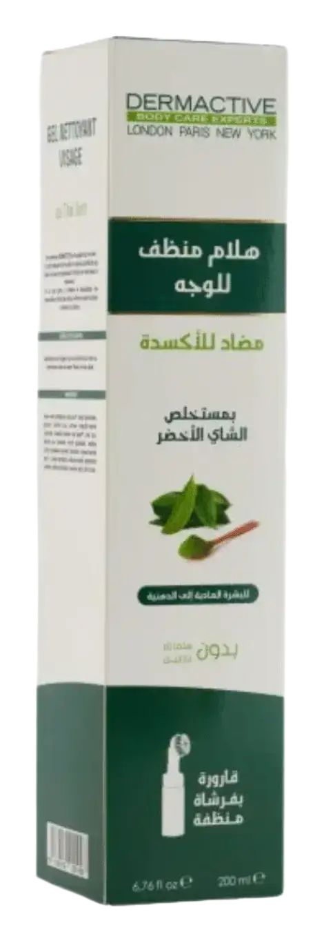 DERMACTIVE Gel Nettoyant Antioxidant Au Thé Vert