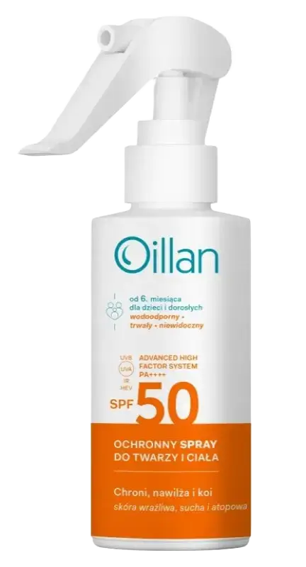 Oillan Protective Face And Body Spray SPF50