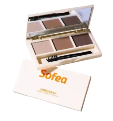 Sofea 3D Shaping 3-Color Eyebrow Powder Dark brown