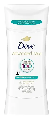 Dove Advanced Care Invisible Antiperspirant Deodorant Stick Sheer Cool