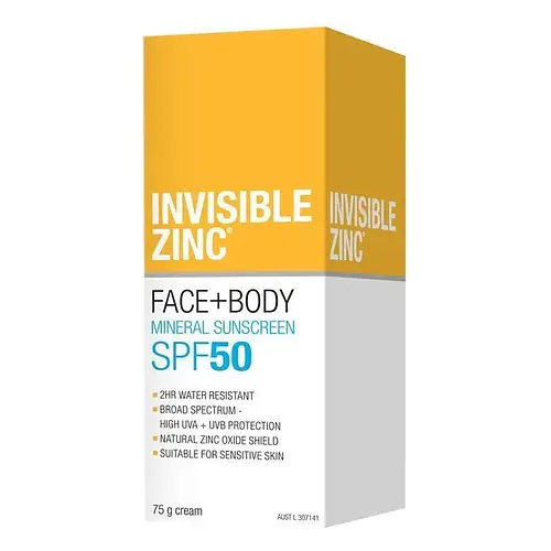 Invisible Zinc Invisible Zinc SPF 50 Face and Body 75g