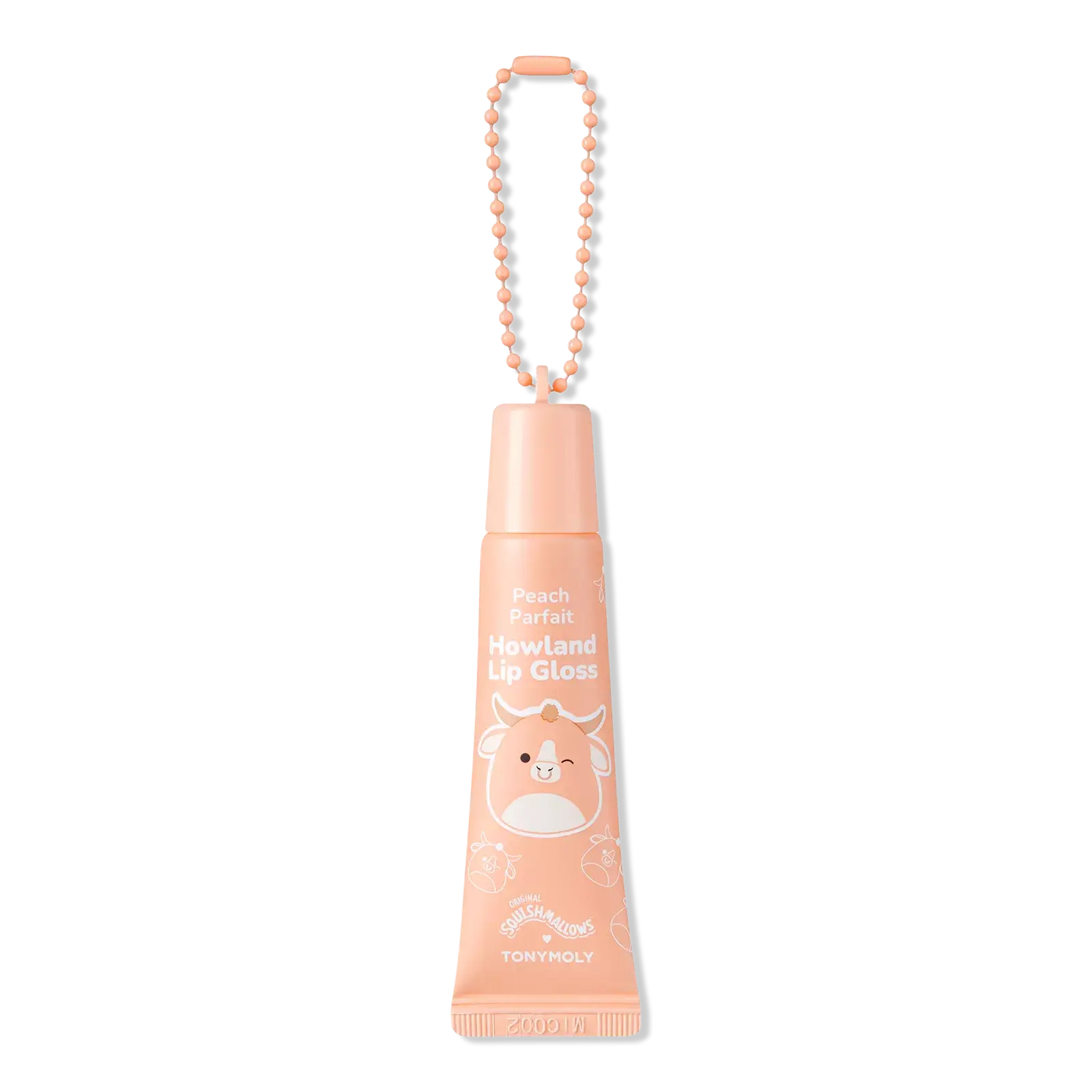 TONYMOLY Squishmallows Key Chain High Shine Lip Gloss Howland Peach Parfait