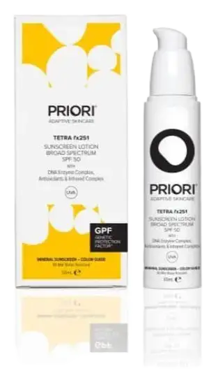 Priori PRIORI TETRA Broad Spectrum SPF 50 Color Guide