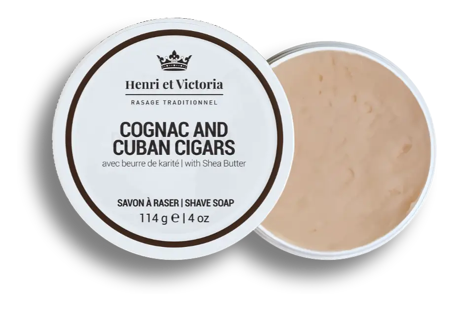 Henri Et Victoria Shave Soap Cognac and Cuban Cigars