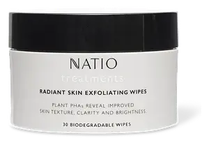 Natio Radiant Skin Exfoliating Wipes