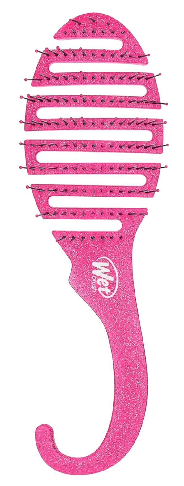 Wet Brush Shower Detangler Brush Pink Glitter