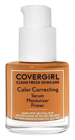 Covergirl Clean Fresh Primer, Color Correcting Serum and Moisturizer Dark Spot Neutralizer, Deep