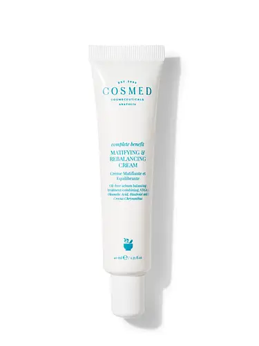 Cosmed Matifying & Rebalancing Cream - Yağlı/Karma ve Akne Eğilimli Ciltler İçin Matlaştırıcı Nemlendirici Oil free Krem - Parlama Karşıtı formül 40 ML
