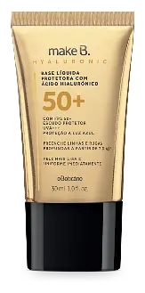 O Boticário Base Líquida Protetora Com Ácido Hialurónico SPF 50+ Cor 70