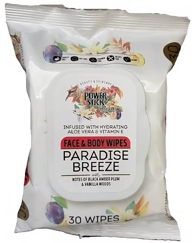 Power Stick For Her Face & Body Wipes Paradise Breeze