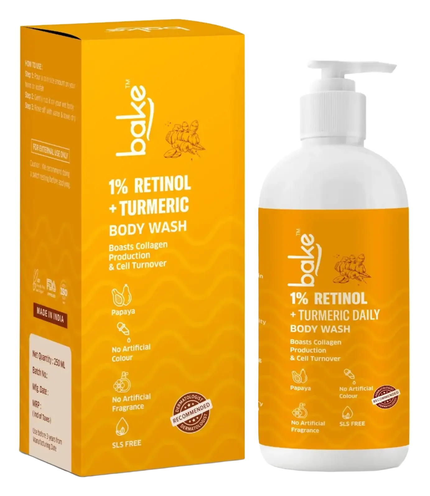 Bake 1% Retinol + Turmeric Body Wash