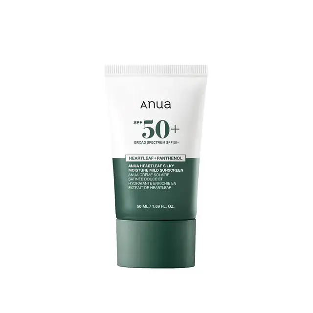 Anua Heartleaf Silky Moisture Mild Sunscreen SPF 50+