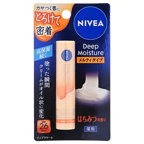 Nivea Deep Moisture Melty Type Lip Balm SPF 26 Honey