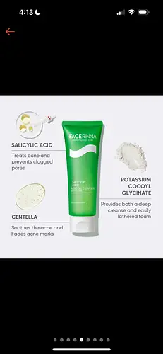 Facerinna Salicylic Acid Acne Gel Cleanser