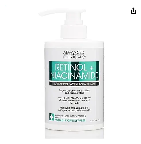 Advanced Clinicals Retinol + Niacinamide Body Lotion