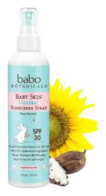 babo botanicals Baby Skin Mineral Sunscreen Spray SPF30 Broad Spectrum