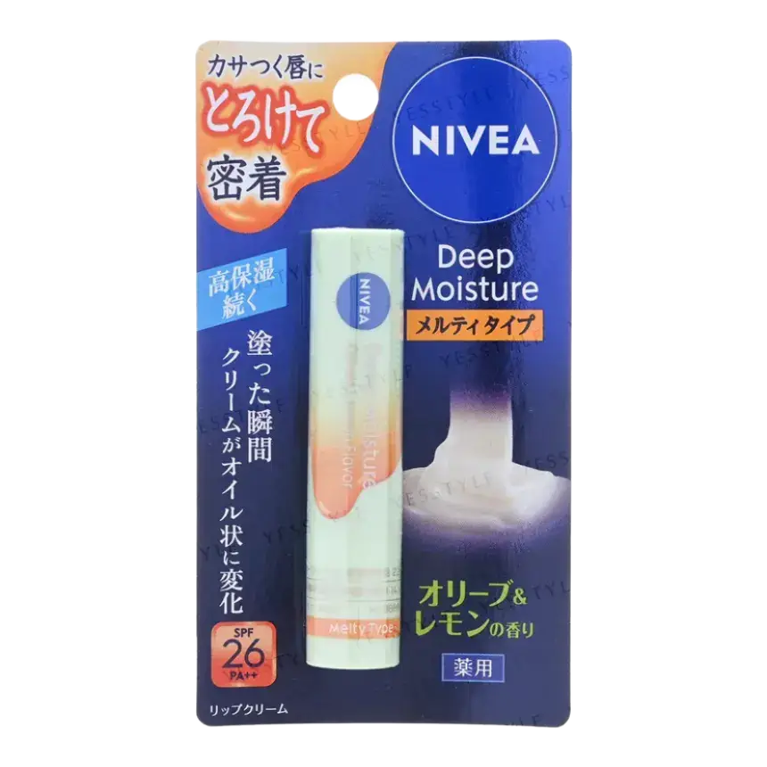 Nivea Deep Moisture Melty Type Lip Balm SPF 26 Olive & Lemon